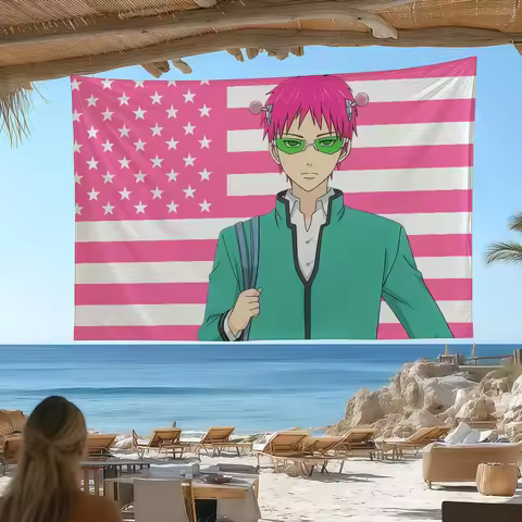 American Kusuo Saiki D-Disastrous Life of Saiki K flag Custom Camping Garden Decor Party Backdrops W