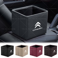 Waterproof Car Garbage Box Leather Foldable Car Waste Bin for Citroen C1 3 6 BX CX GT C4 C5 Cactus B