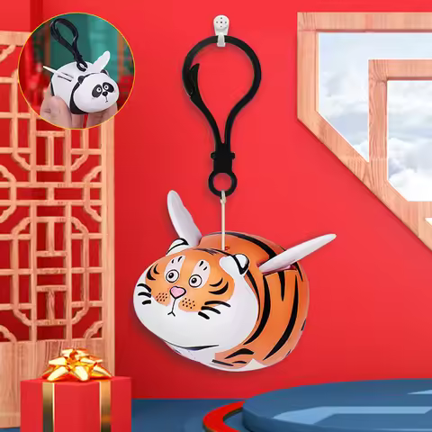 1Pc Panda Fat Tiger Panghu More Wings Keychain Will Fly Wings Studio Jewelry Tiger Flying Tiger Keyc