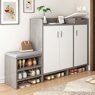 Shoe Cabinet With Seat Multifunctional Shoe Rack With Door Entrance Bench Home Shoe Bench Wood Shoe 