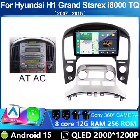 Android 15 For Hyundai H1 Grand Starex I8000 TQ 2007-2015 5G Car Radio CarPlay Multimedia Player Aut