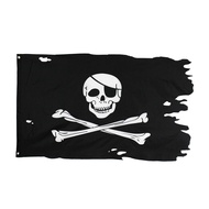 3x5Fts 90X150cm Double Broken Skull With Knife Pirate Flag Jack Rackham Jolly Roger  For Decoration