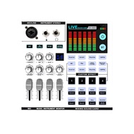 Reliable RGB Sound Card Audio Mixer Sound Card Home Studio Kit 48V Podcast External Interface Sound 
