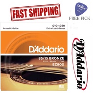 D'Addario Acoustic Steel Strings Set  EZ900 .010 - .047 Tali Gitar Akustik