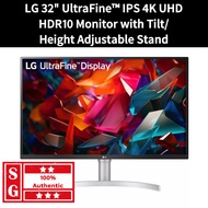 LG 32" UltraFine™ IPS 4K UHD HDR10 Monitor with Tilt/Height Adjustable Stand 32UN650K LG Monitor 32 