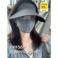 Empty Top Sunscreen Hat Female Summer Seamless Integrated Anti-Ultraviolet Face Mask Face Mask Sun H