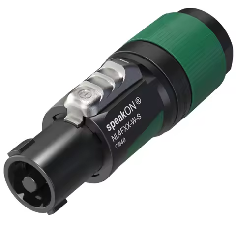▲Switzerland Original Neutrik NL4FXX-W-S 4 Pole SpeakON Cable Connector, Chuck Type Strain Relief fo