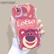 (Lokal Ready) Hontinga Casing Kartun Lotso Lucu Kasus HP Untuk Vivo V9 V15 V20 V21E V23 V23E Pro 5G Case Ponsel Tekstur Krim Desain Pola Tepi Bergelombang Penutup Silikon Lembut Casing Ponsel Warna Gradien