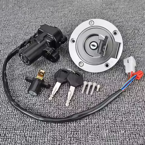 Ignition Switch Fuel Gas Cap Seat Lock Key Set for Yamaha YZF R1 YZF-R1 1998-2003 R6 1999-2005 FJR13