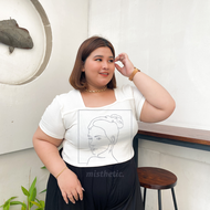 Noelle Crop Shirt/ Square Crop Top/ Square Crop Top Big Size/ Square Crop Top Jumbo/ Square Crop Top