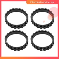 [HRDEAL]4X Vacuum Robot Tires for Wheels Series 5/6/7/8/9/I7 S9+ Anti-Slip