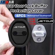 4Pcs Jetour Silicone Car Door Lock Protection Cover Door Lock Shock Absorber Silent Accessories Car 