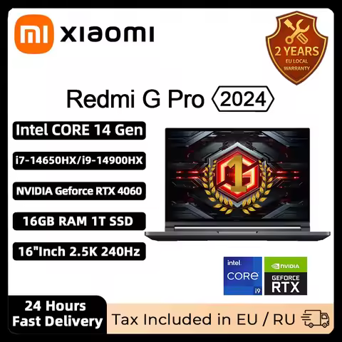 Xiaomi Redmi G Pro Gaming laptop 2024 Core i9-14900HX NVIDIA GeForce RTX 4060 RAM 16GB/32GB DDR5 1TB