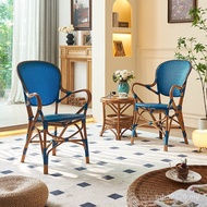 Restaurant Armrest Chair B & B pe Hotel Dining Chair European Style North Chair Frame Rattan Single 