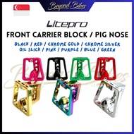 Litepro Front Carrier Block Bag Pig Nose 3 Hole Mount Bag Crius FnHon Java