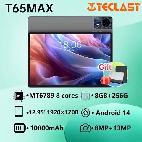 Teclast T65MAX Tablet MT6789(G99) 8-core 2.2GHz/ 8GBRAM/256GB ROM/12.95inch 1200×1920iPS/WIFI5G/4G/1