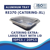 [10 / 20 PCS] Aluminum Tray with Lid [ Extra Large ] [ 14.5" x 10.5" x 2.8" / L x W x H ]