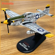 petsola Collectible P-51D Mustang Model Finished P-51 Mustang Model WWII Die-Cast Airplane with Stan