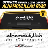 Sticker Vinyl Kalimah ALHAMDULILLAH RUMI TYPE B Car Decal