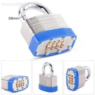 4-NUMBER NUMBER LOCK WITH BODY MADE OF SOLID PLATE STEEL, D8MM HARD STEEL KEYCHAIN (Hanoi Warehouse)
