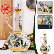 Olive Ceramic Oil Vinegar Bottle Home Kitchen Ceramic Seasoning Bottle A6w0