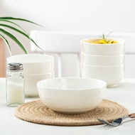 Microwaveable Pure White Noodle Bowl Household Korean Bowl Bowl Steamed Egg Rice Bowl Set Tableware 