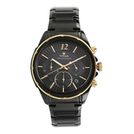 Titan Black Dial Black Stainless Steel Strap Watch 1748KM02