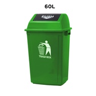 ถังขยะพลาสติก เกรดA (ฝาผลัก) 30L 50L 60L 100L ถังขยะฝาผลัก สวิง ถังขยะเทศบาล ถังขยะกทม. ถังขยะนอกบ้