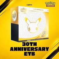 Pokemon 30th Anniversary ETB Empty Box + Energy Card Pack | Display Collector