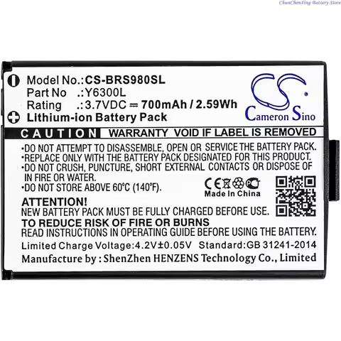 Cameron Sino 700mAh Wireless Headset Battery Y6300L for Blinc G2, ONEAL, RF710, RF-730, RS-980, RT-7