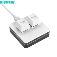 MIQUEL Custom Mini 2 Key Keypad, Mini Acrylic Copy Paste Keypad, Keypad Accessories Red Switch Keypa