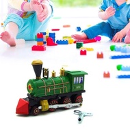youn Train Wind Up Toy Green Locomotive Toy Clockworks Toy Locomotive Model Train Toy