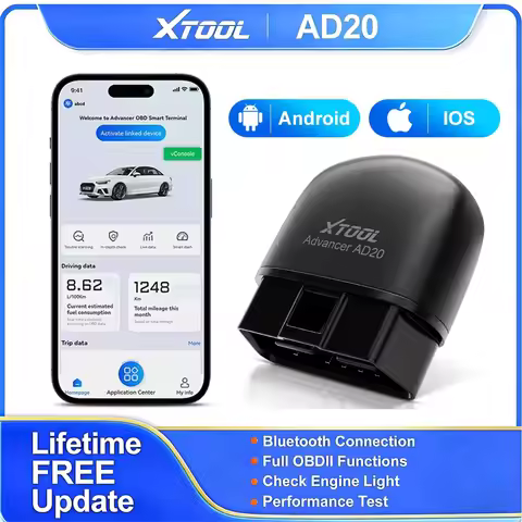 XTOOL AD20 Bluetooth OBD2 Scanner For Engine System Diagnostic Code Reader HUD Display Perfromance T