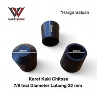 Chitose 7/ 8 inch Rubber Feet Model 22mm Hole DiameterPOLOS Round Iron Pipe Table Chair Shelf Cover