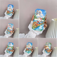 For Redmi 9 9A 9C 10 10C 12C A1 K30 K40 K50 Casing Curly Wave Edge Cream Cool Summer Cinnamon Phone 