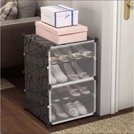 4-tier shoe rack, transparent shoe rack / 4-tier shoe rack