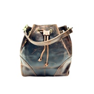 Fzone/S-ZONE Vintage Leather Bucket Bag