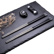 【Must-Have Gadgets】 10 Pares Stainless Steel Anti Skid Kitchen Suppliehigh Temperature Resistant Sushi Food Chinese Tableware Chopsticks Set Kitchen