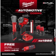 Milwaukee M12 Automotive Combo | M12 FIWF12 | M12 FRAIWF12 | M12 FDGS | L4 FL