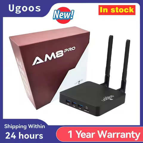 Original Ugoos AM8 Pro Smart TV Box Android 11 Amlogic S928X-J 8GB 64GB WiFi6 BT5.3 1000M AV1 Dolby 