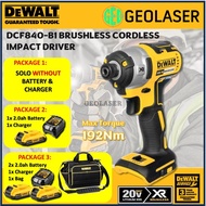 DeWalt 18/20V XR DCF840 Brushless Cordless Impact Driver (DCF840N-B1)