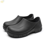 LOVEFOOT Ready Unisex Men Ladies Round Toes Slip On Kitchen Safety Shoes Waterproof Cook Boots Chef 