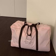 Run Away Away from Home~Korean Solid Color Bear Quilt Bag Clothing Storage Bag ins Quilt Packing Lar