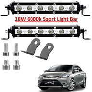 Toyota Vios Daylight Fog Light Led Sport Light DRL Fog Lamp 6Led Light Bar Spotlight Lampu Kereta