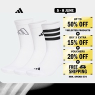 adidas Lifestyle Logo Socks 3 Pairs Unisex White JI6316