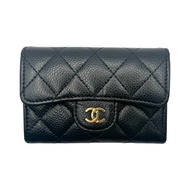 黑色 荔枝紋 牛皮 卡夾 名片夾 AP0214【CHANEL 香奈兒】 AP0214