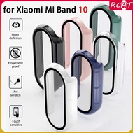 PC Hard Case for Xiaomi Mi Band 10 Tempered Glass Full Screen Protector Cover Accessories for Smartw