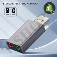 USB to 2 Audio and Micro ports (Convert USB to 2 3.5 ports)