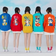 แขนยาวสีสันสดใสชุดจับคู่สําหรับเพื่อนที่ดีที่สุดน้องสาว Travel การถ่ายภาพภาพครอบครัวโรงเรียน Reunion