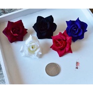 4cm Simulation Flannel Curling Black Rose lolita Gay Handmade Jewelry DIY Material Accessories Free 